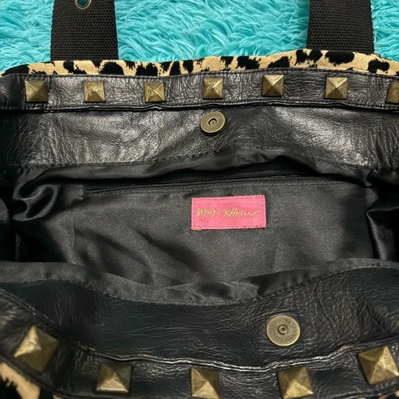 Betseyville Cheetah Print Tote 16”x12” estimated - Picture 3 of 3